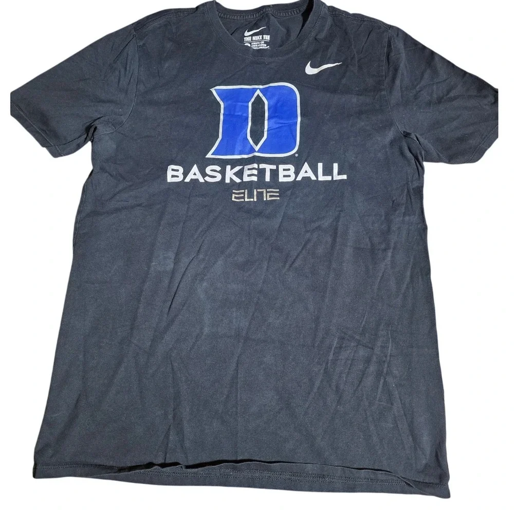 Nike Duke Blue Devils Basketball Elite T-Shirt Mens Medium Black Athletic Cut